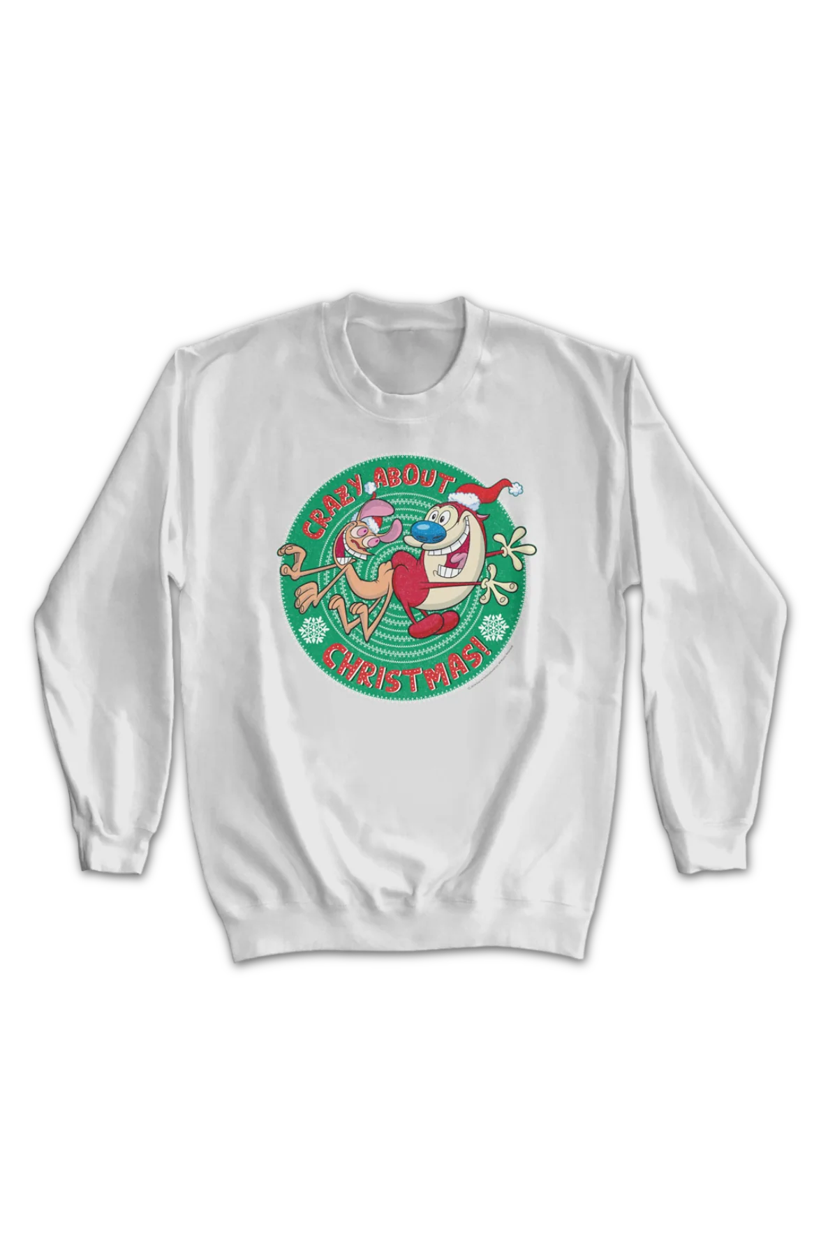 Crazy About Christmas Ren And Stimpy Sweatsirt - Image 2