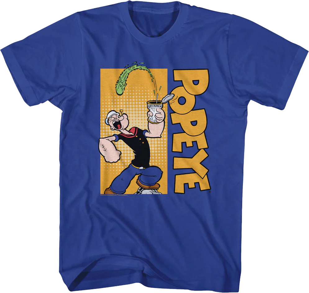 Crushing Spinach Can Popeye T-Shirt