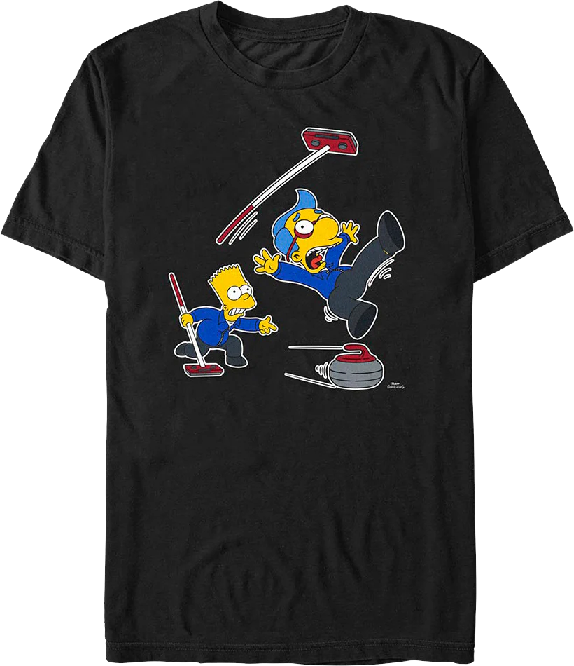 Curling Fail Simpsons T-Shirt