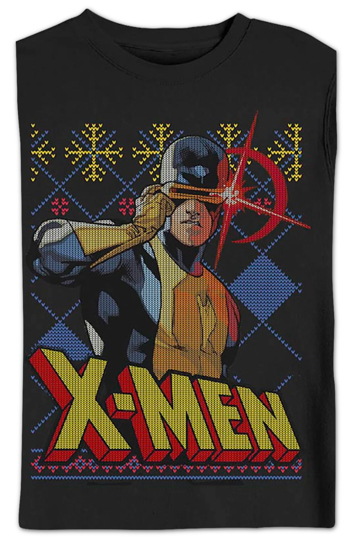 Cyclops Faux Ugly X-Men Christmas Sweater Marvel Comics Sweatshirt - Image 2
