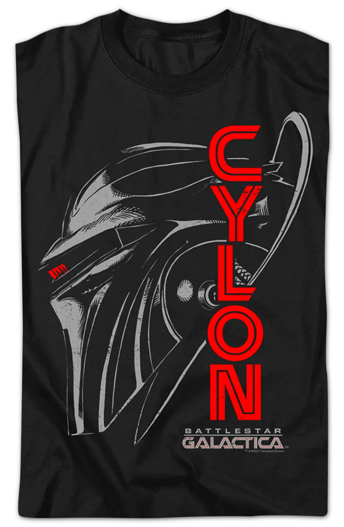 Cylon Head Shot Battlestar Galactica T-Shirt - Image 2