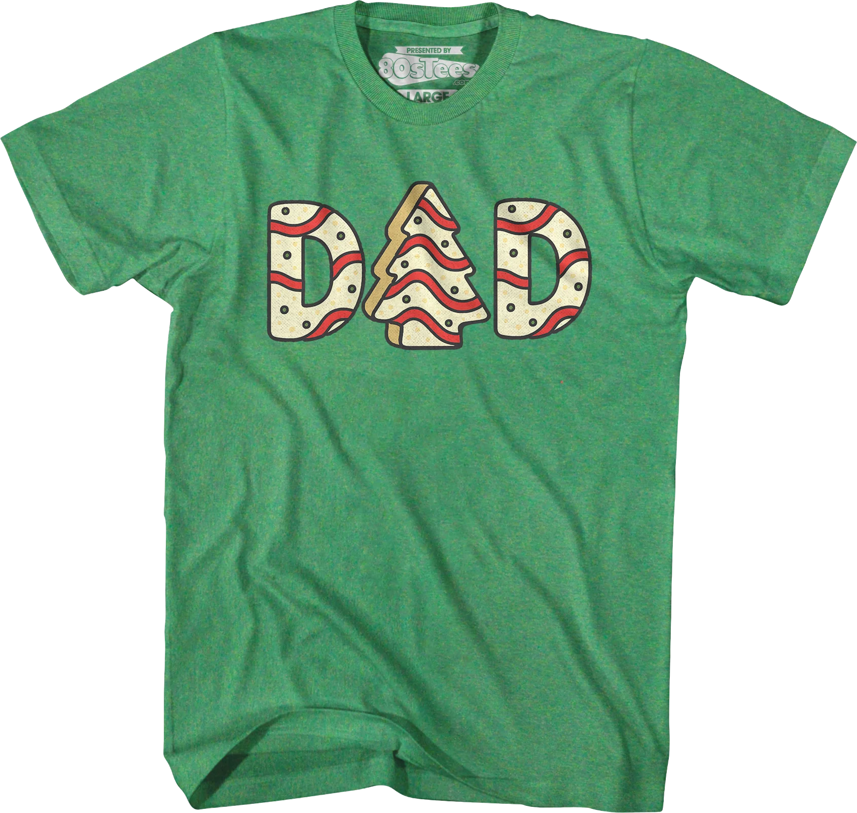 Dad Christmas Tree Cake T-Shirt - Image 3