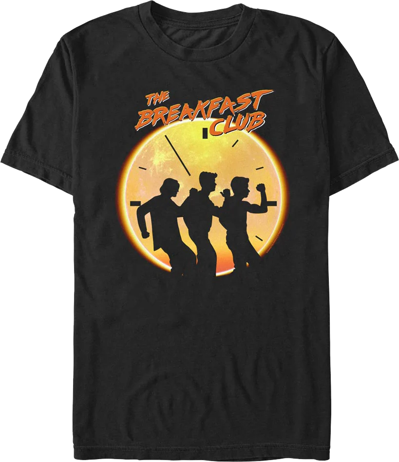 Dancing Clock Silhouettes Breakfast Club T-Shirt