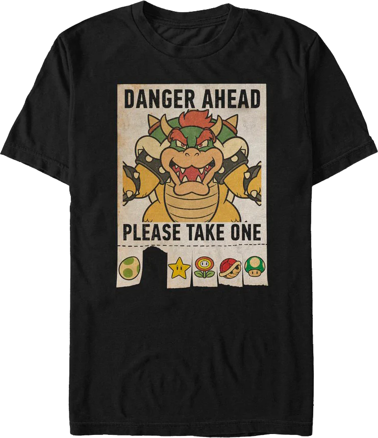 Danger Ahead Super Mario Bros. T-Shirt