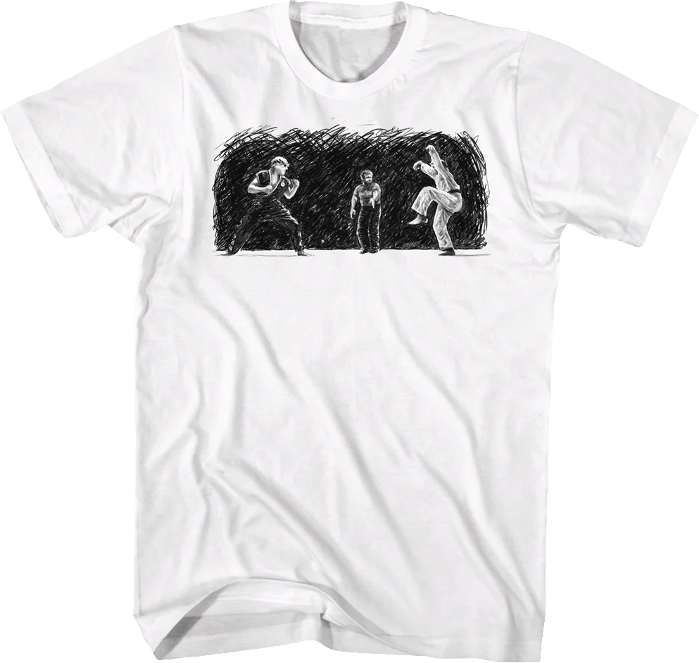 Daniel vs Johnny Sketch Karate Kid T-Shirt