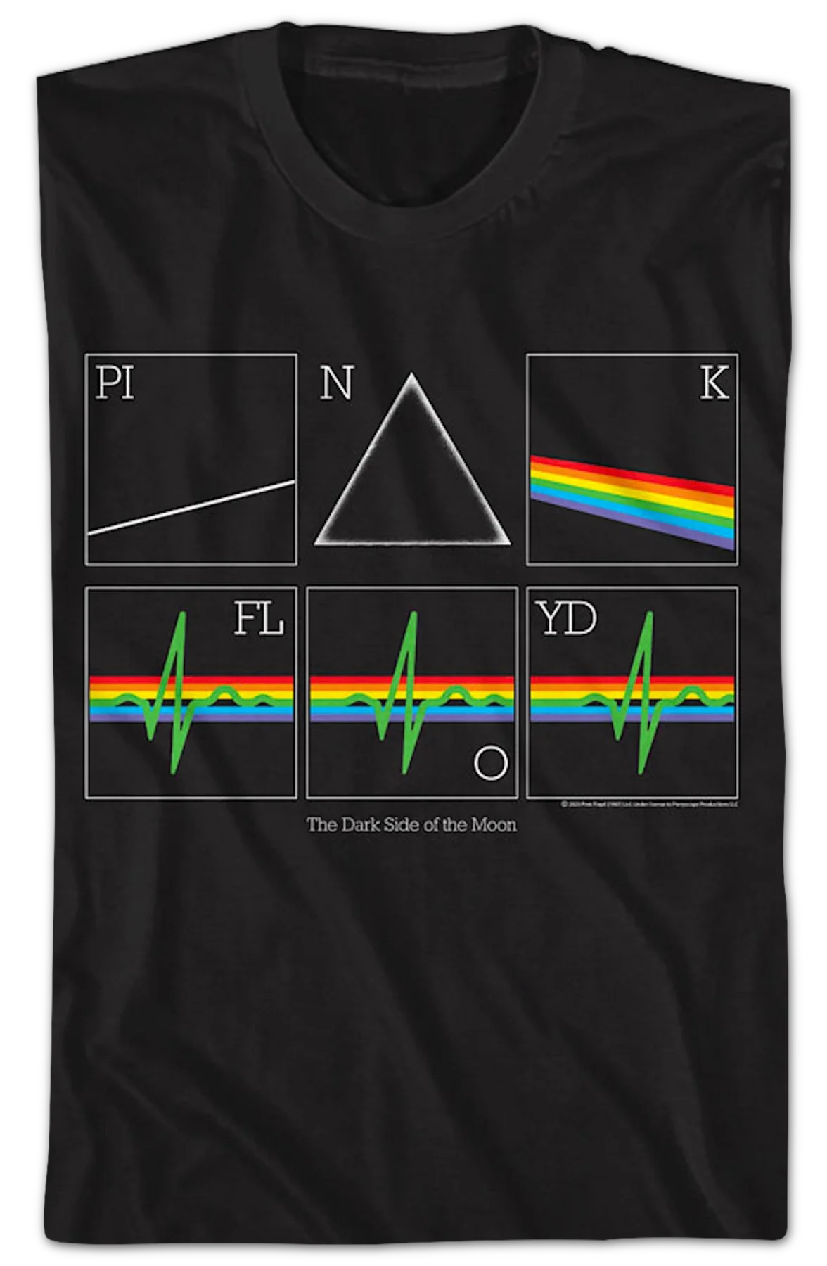 Dark Side of the Moon Heart Rate Pink Floyd T-Shirt - Image 2