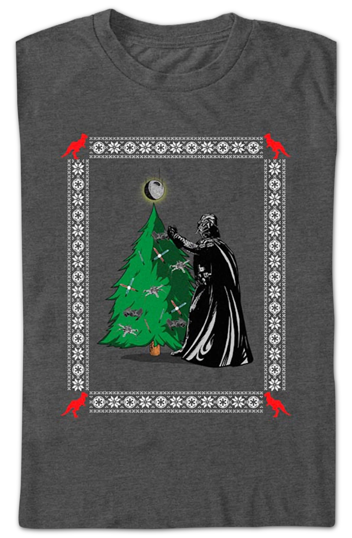 Darth Vader Christmas Tree Star Wars T-Shirt - Image 2