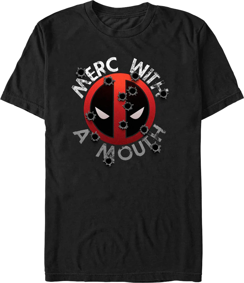 Deadpool Bullet Holes Marvel Comics T-Shirt