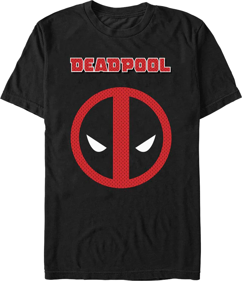 Deadpool Faux Jersey Logo Marvel Comics T-Shirt