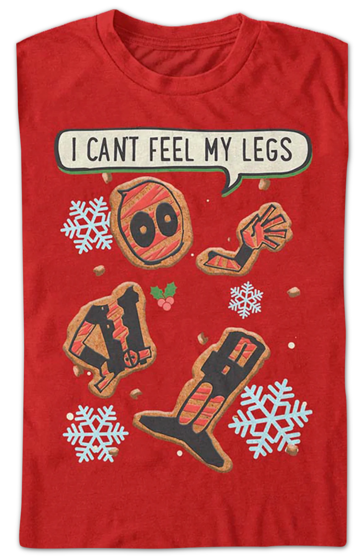 Deadpool Gingerbread Man Marvel Comics T-Shirt - Image 2