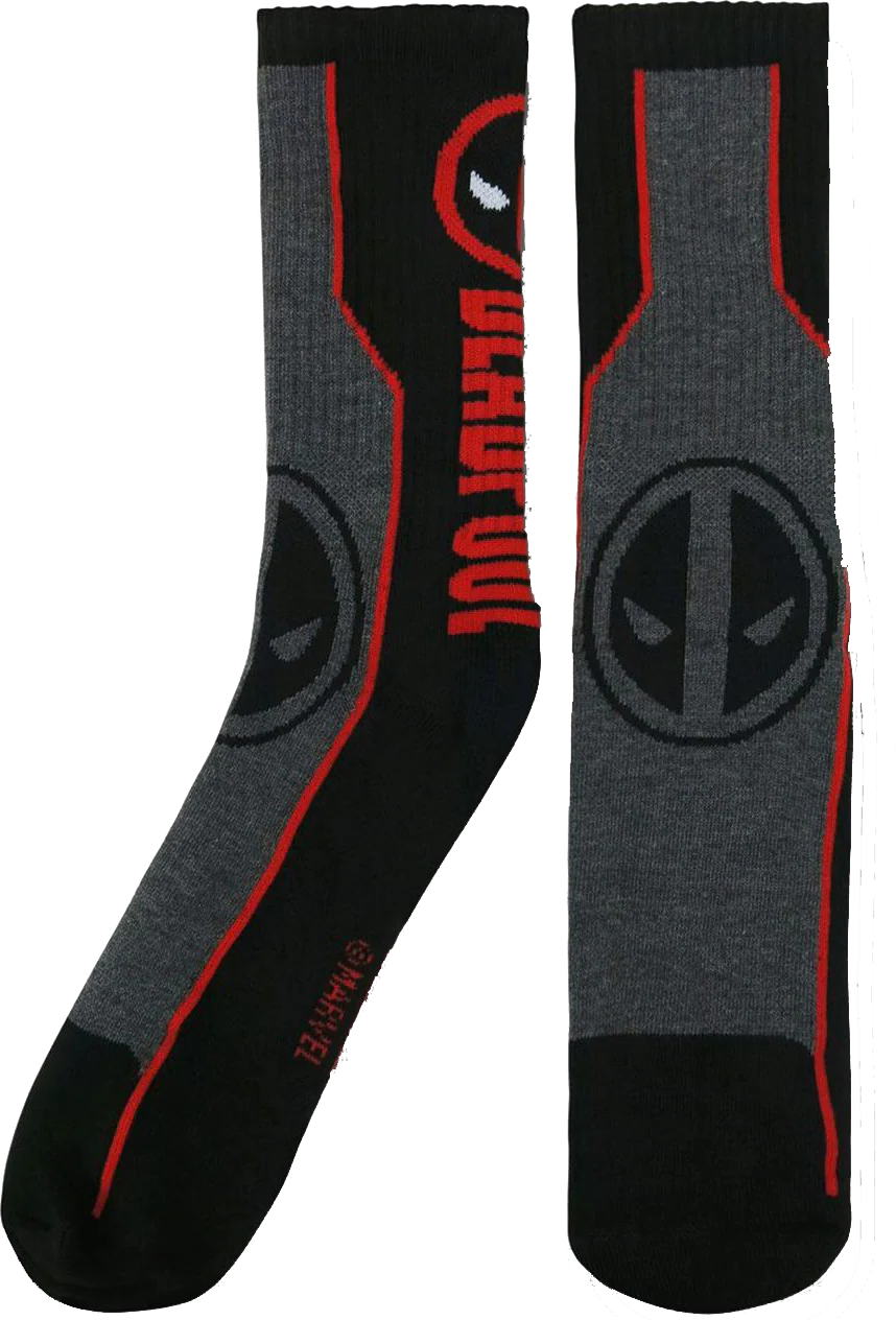 Deadpool Logo Marvel Comics Socks - Image 3