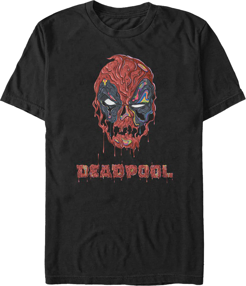 Deadpool Melting Mask Marvel Comics T-Shirt
