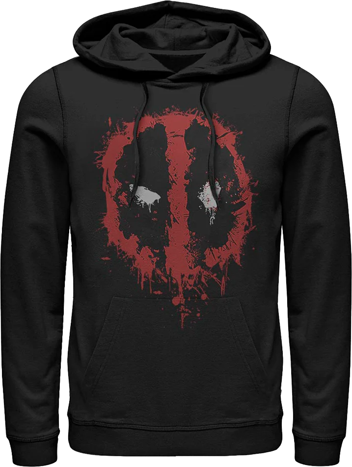 Deadpool Paint Splatter Logo Marvel Comics Hoodie