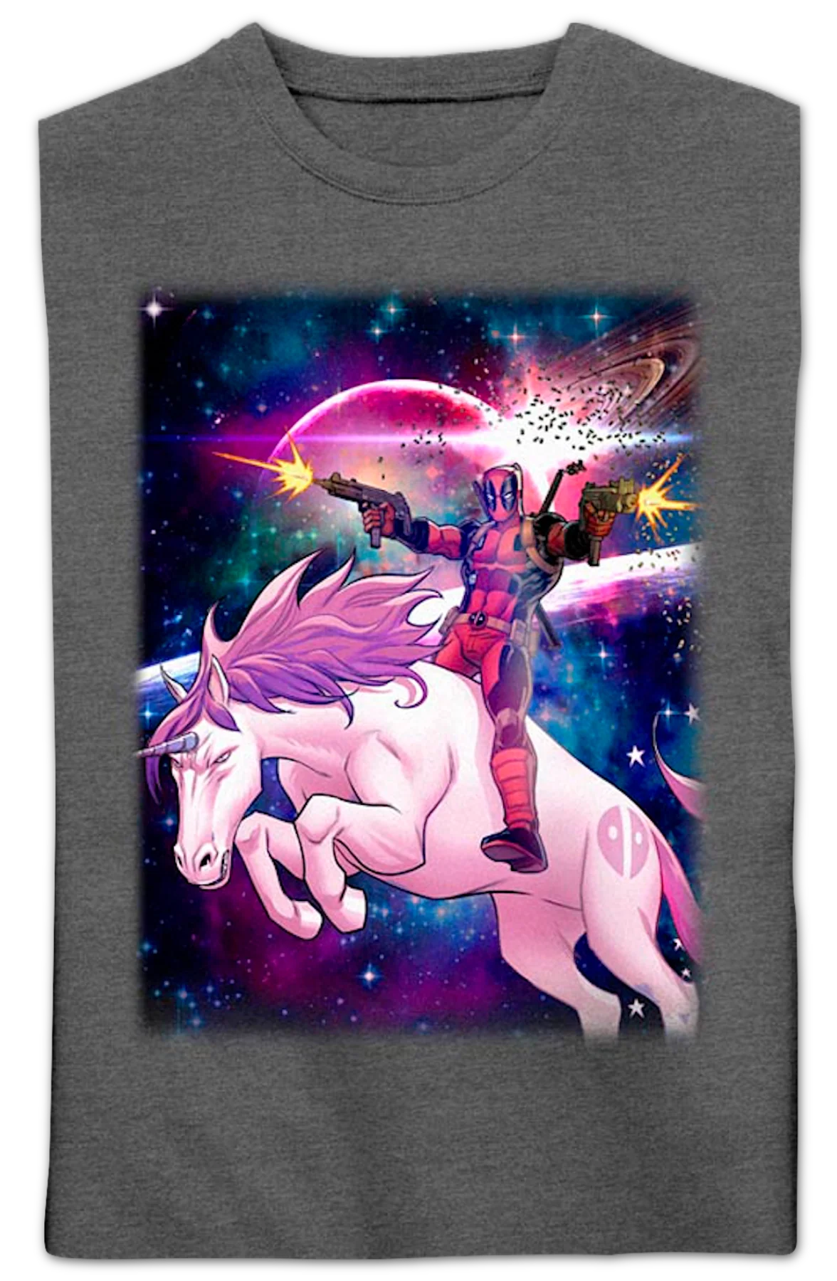 Deadpool Riding A Unicorn Marvel Comics Sweatshirt - Image 2