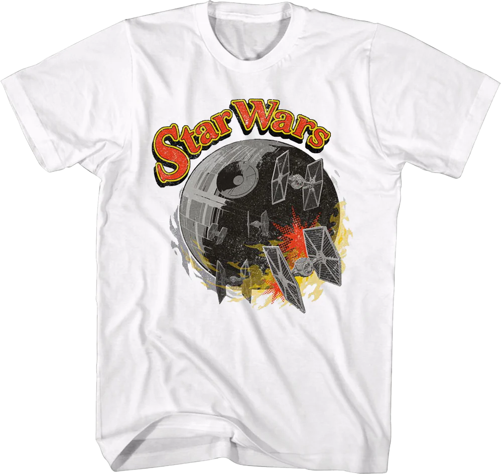 Death Star And TIE Fighters Star Wars T-Shirt
