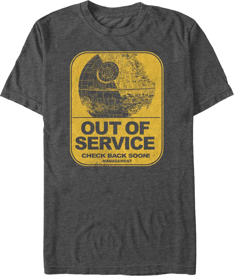 Death Star Out Of Service Star Wars T-Shirt