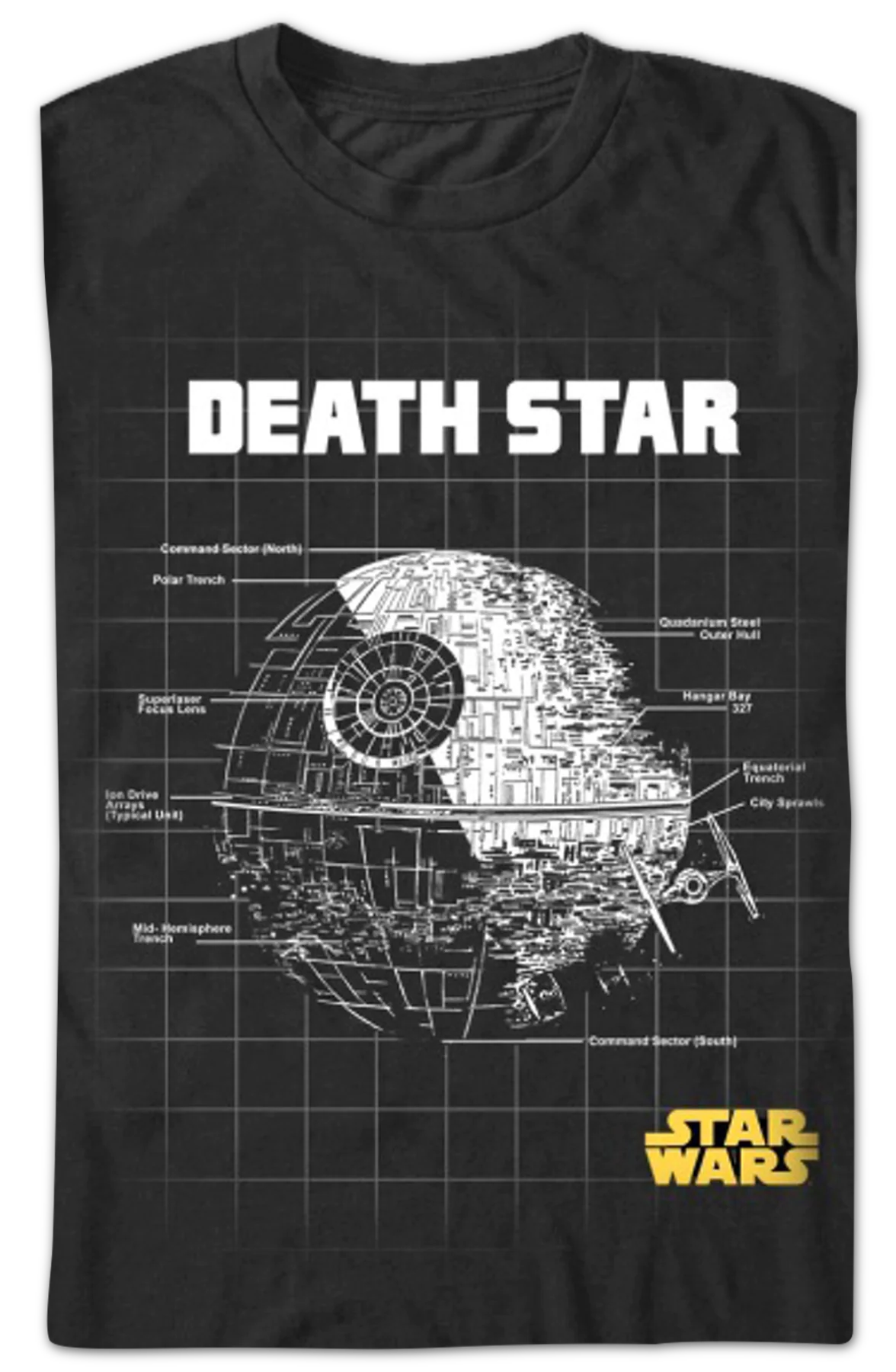 Death Star Schematics Star Wars T-Shirt - Image 2