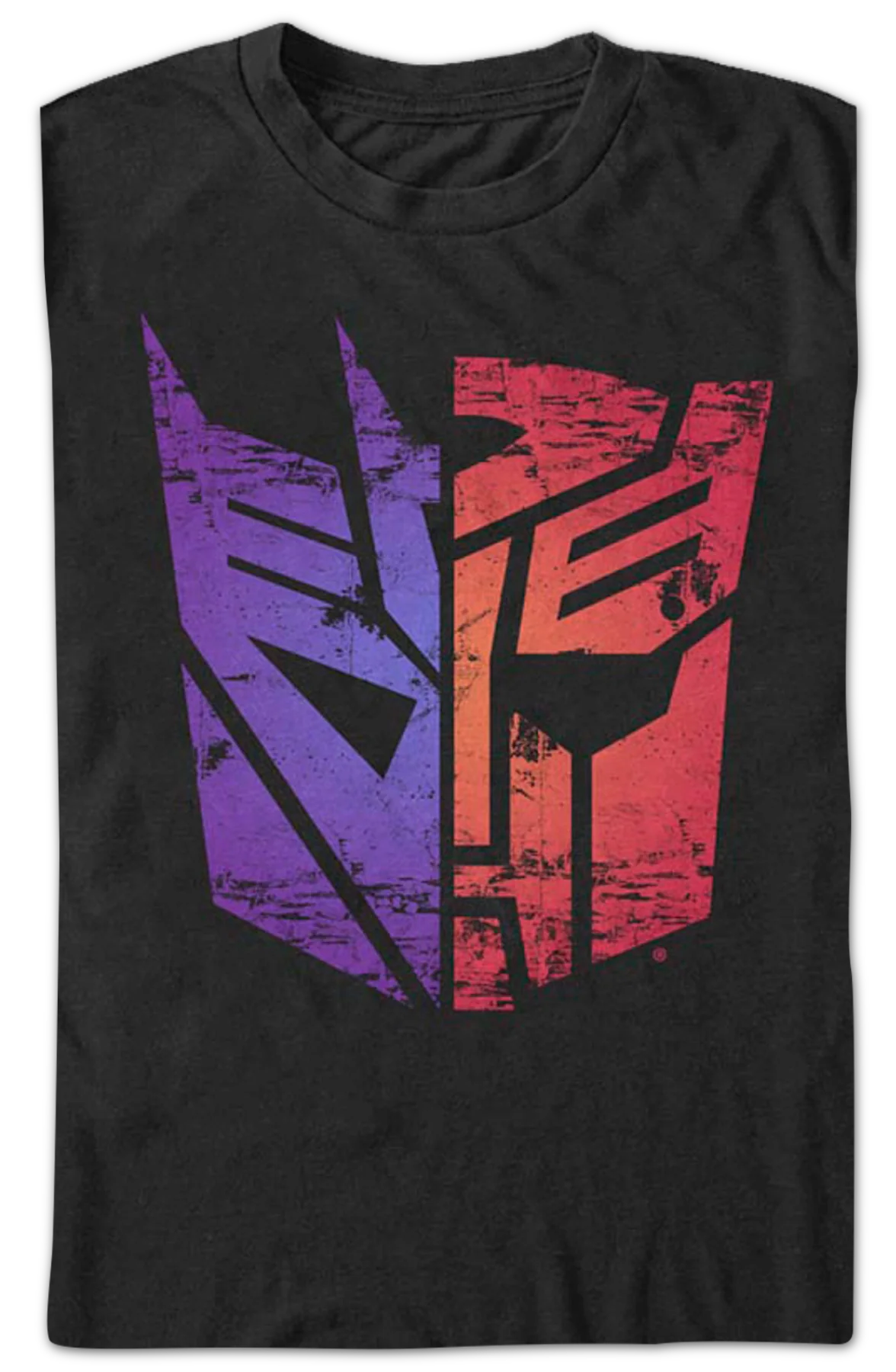 Decepticons Autobots Split Logos Transformers T-Shirt - Image 2