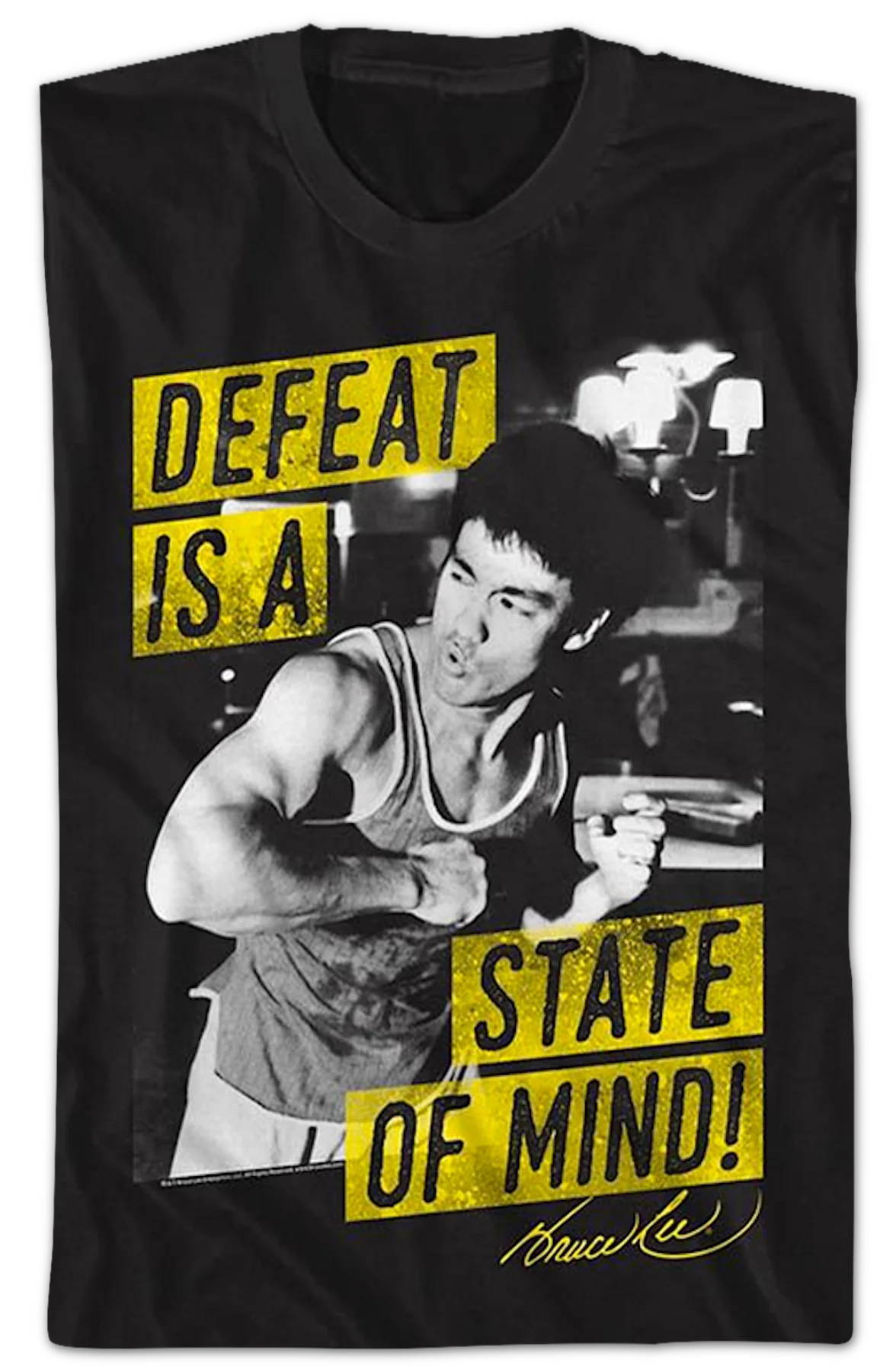 Defeat Is A State Of Mind Bruce Lee T-Shirt - Image 2
