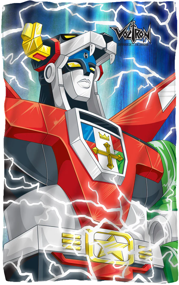 Defender of the Universe Voltron 36 x 58 Fleece Blanket