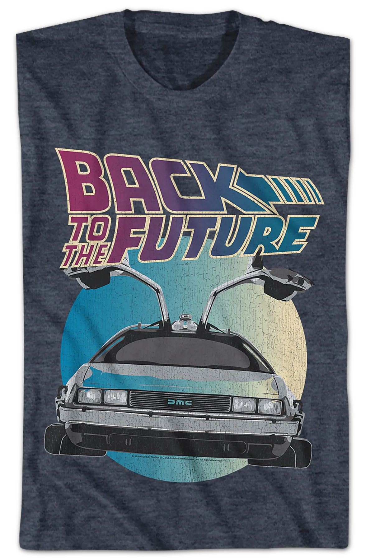 DeLorean Circle Back To The Future T-Shirt - Image 2