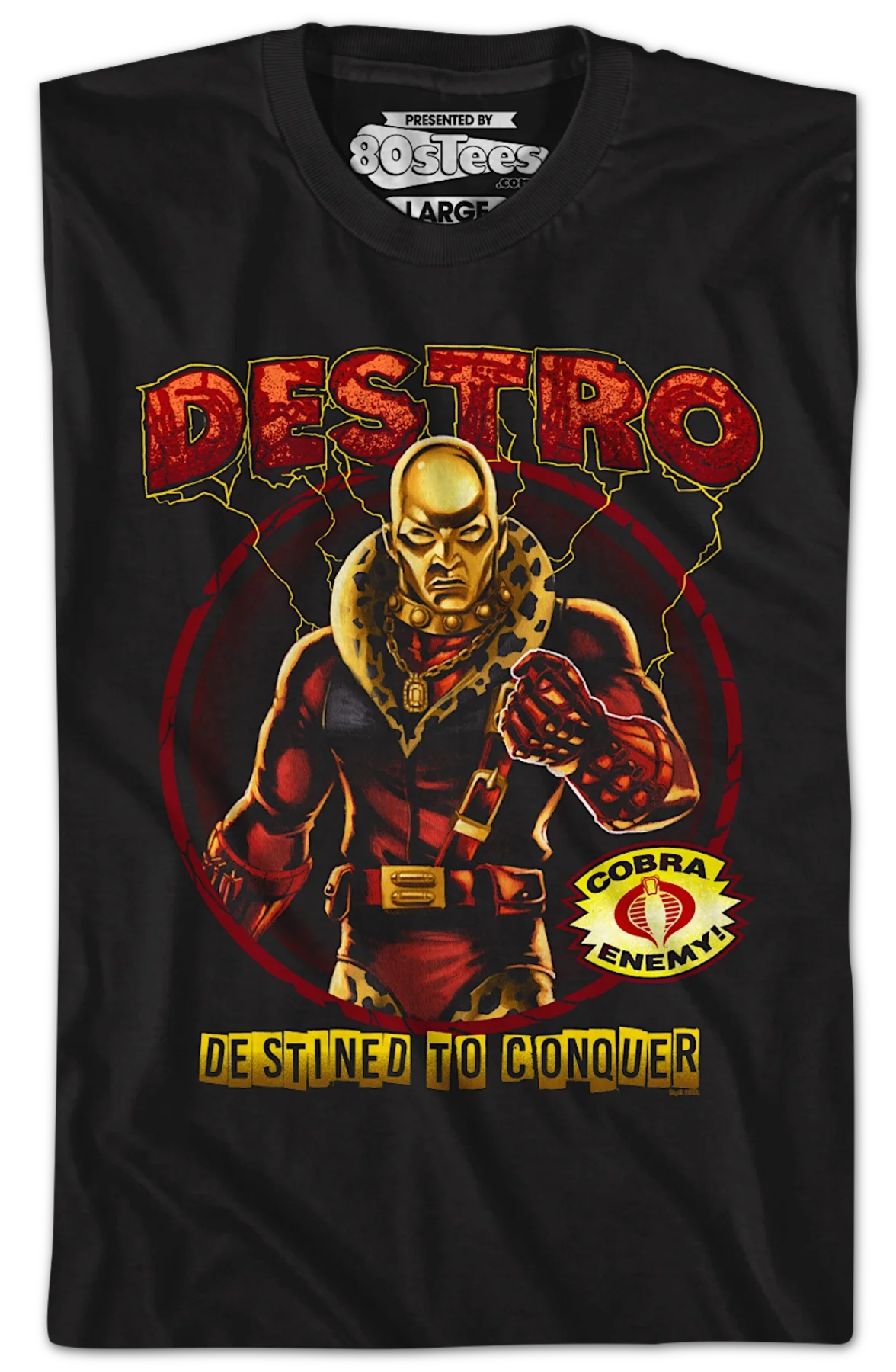 Destro Destined To Conquer GI Joe T-Shirt - Image 2