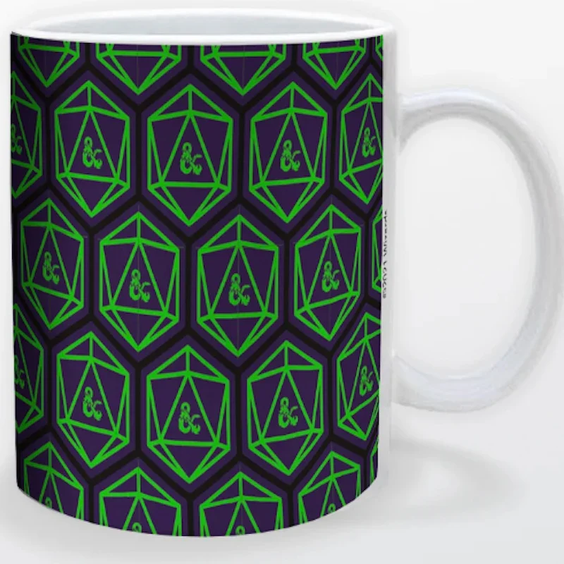 Dice Pattern Dungeons & Dragons Coffee Mug