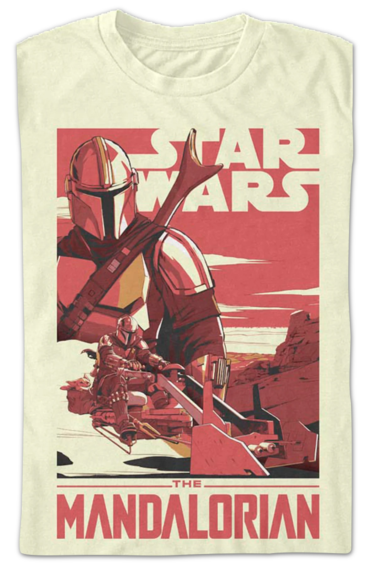 Din Djarin Poster The Mandalorian Star Wars T-Shirt - Image 2