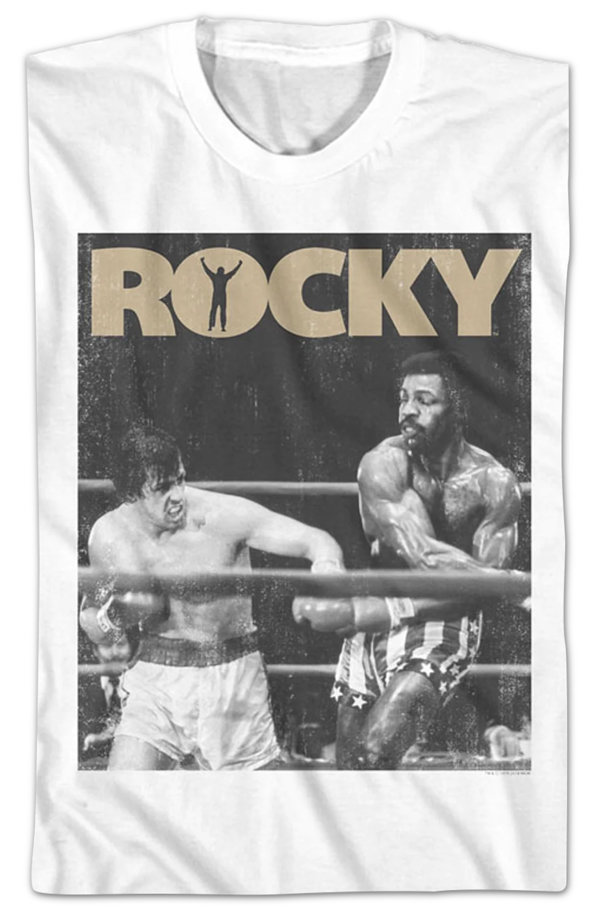 Distressed Apollo vs Rocky T-Shirt - Image 2