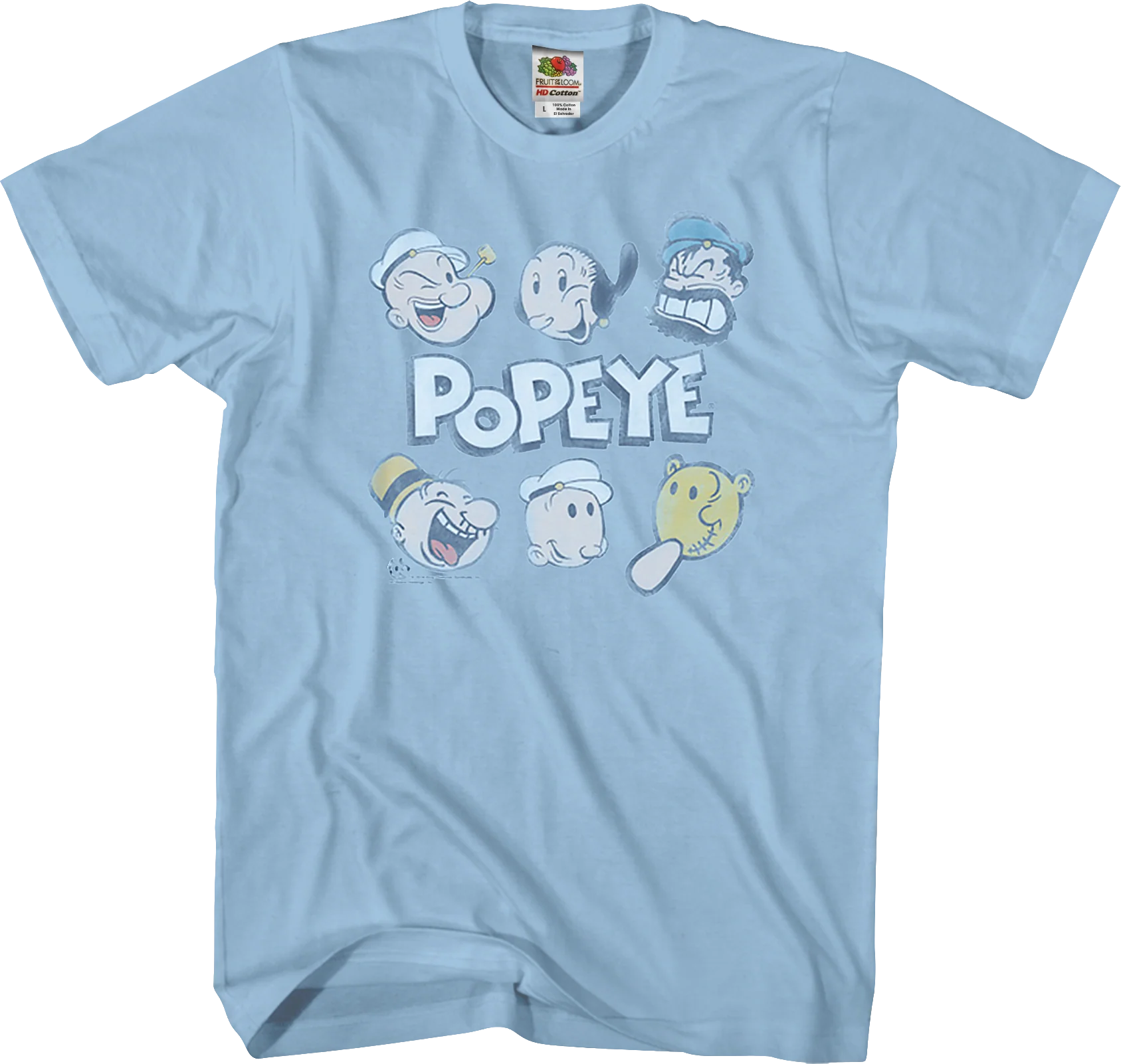 Distressed Characters Popeye T-Shirt