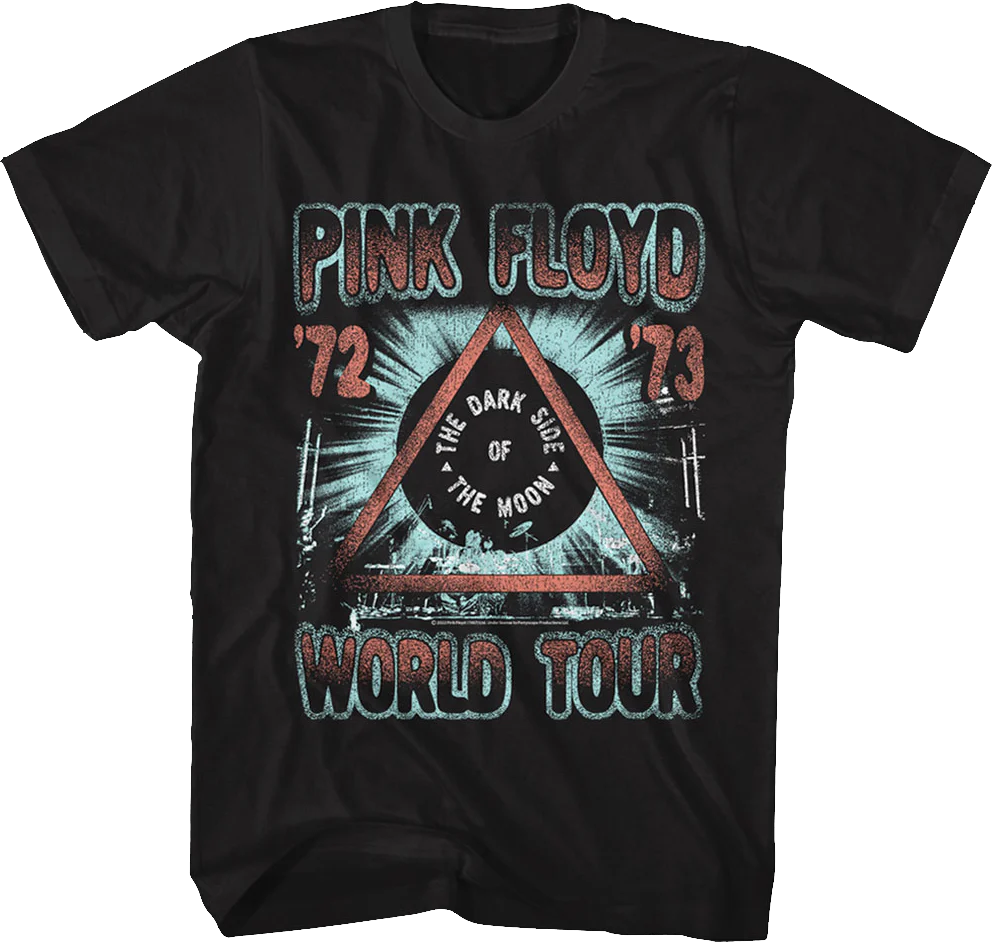 Distressed Darks Side of the Moon World Tour Pink Floyd T-Shirt