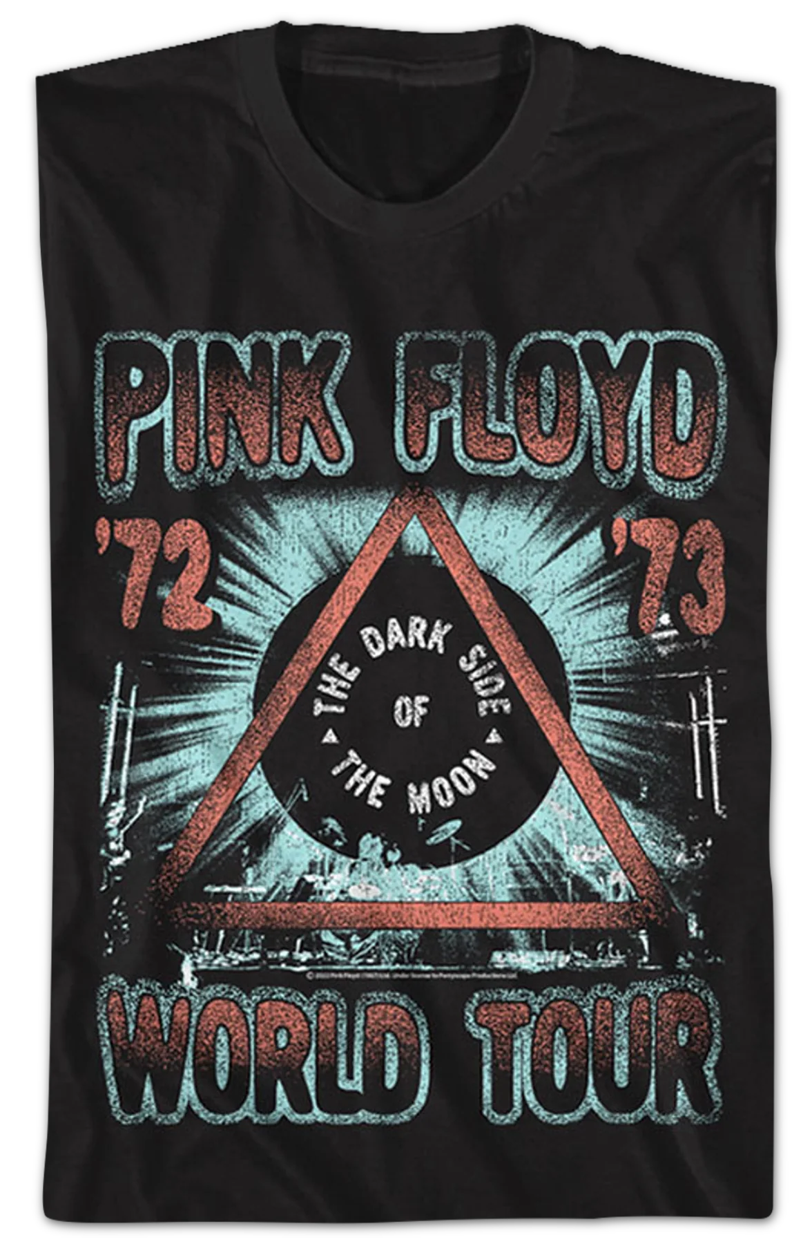 Distressed Darks Side of the Moon World Tour Pink Floyd T-Shirt - Image 2