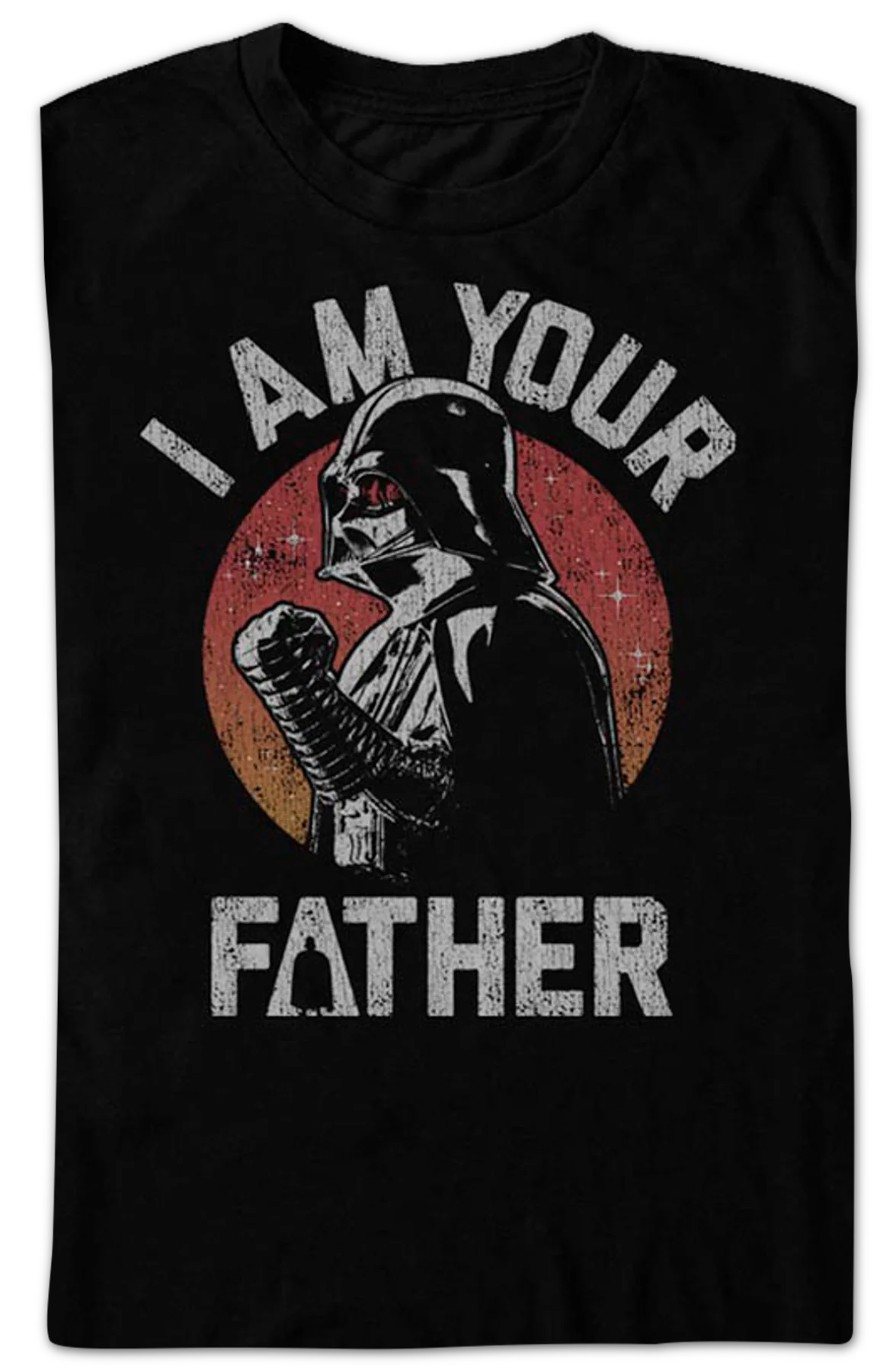 Distressed Darth Vader I Am Your Father Star Wars T-Shirt - Image 2