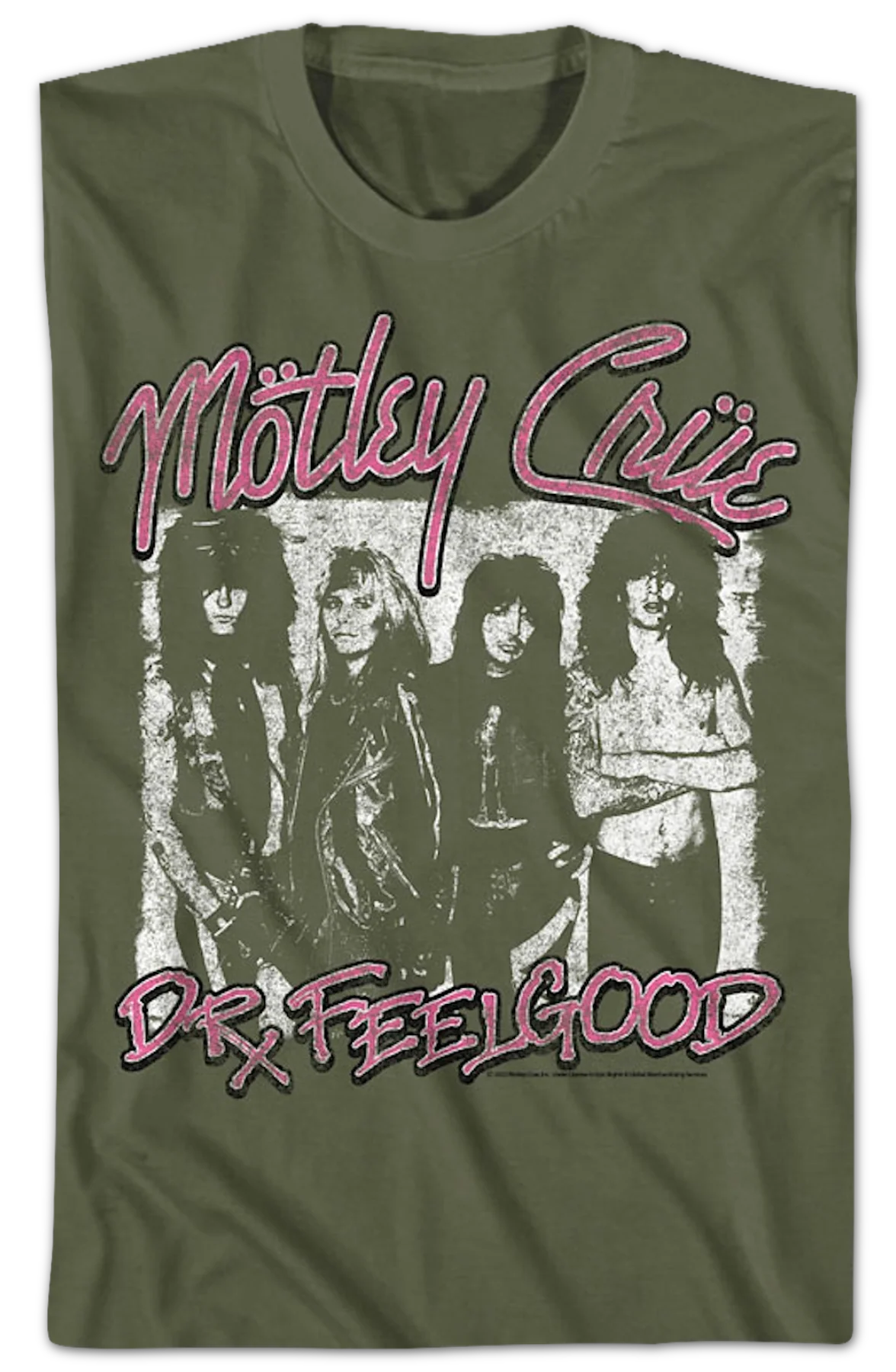 Distressed Dr. Feelgood Poster Motley Crue T-Shirt - Image 2