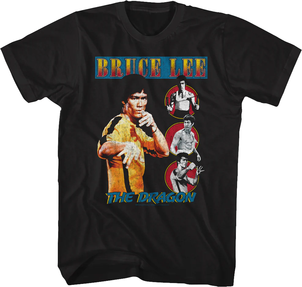 Distressed Dragon Bruce Lee T-Shirt