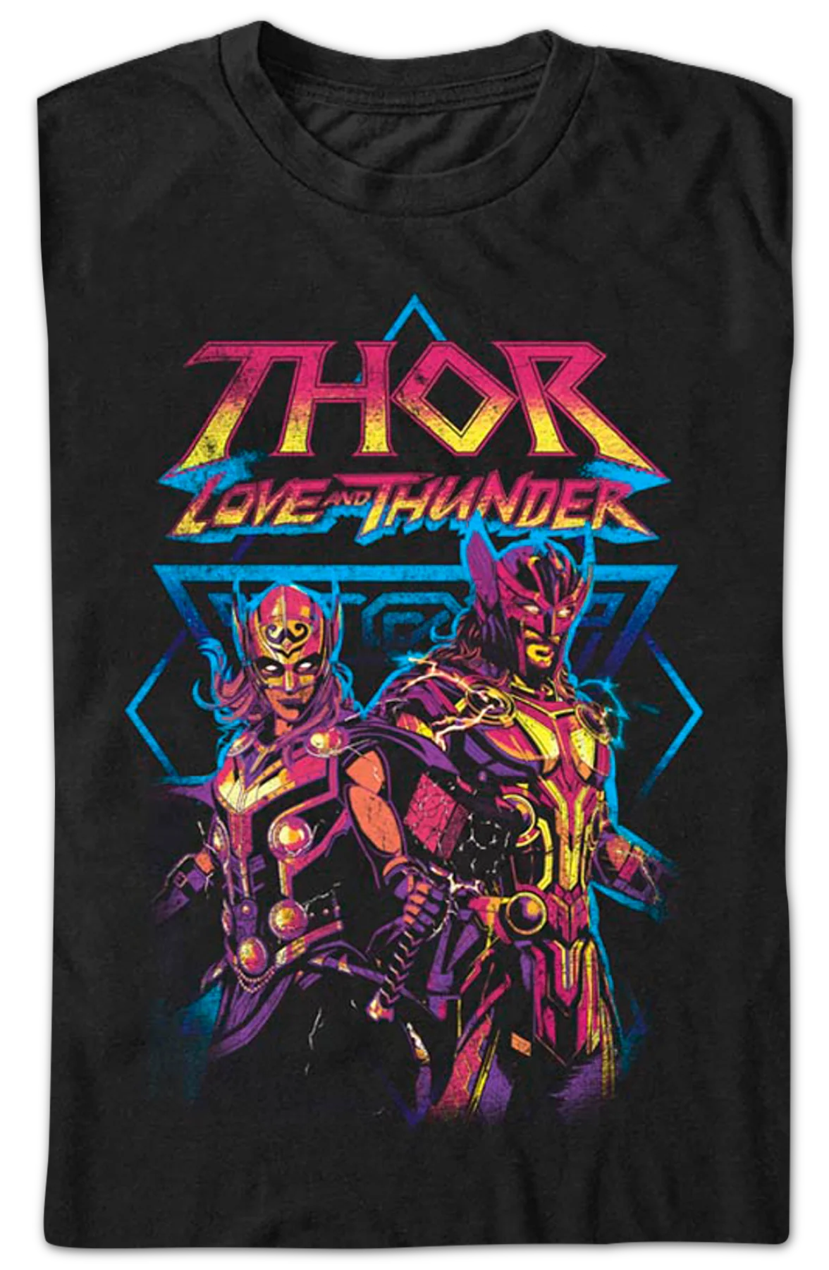 Distressed Duo Thor Love And Thunder Marvel Comics T-Shirt - Image 2