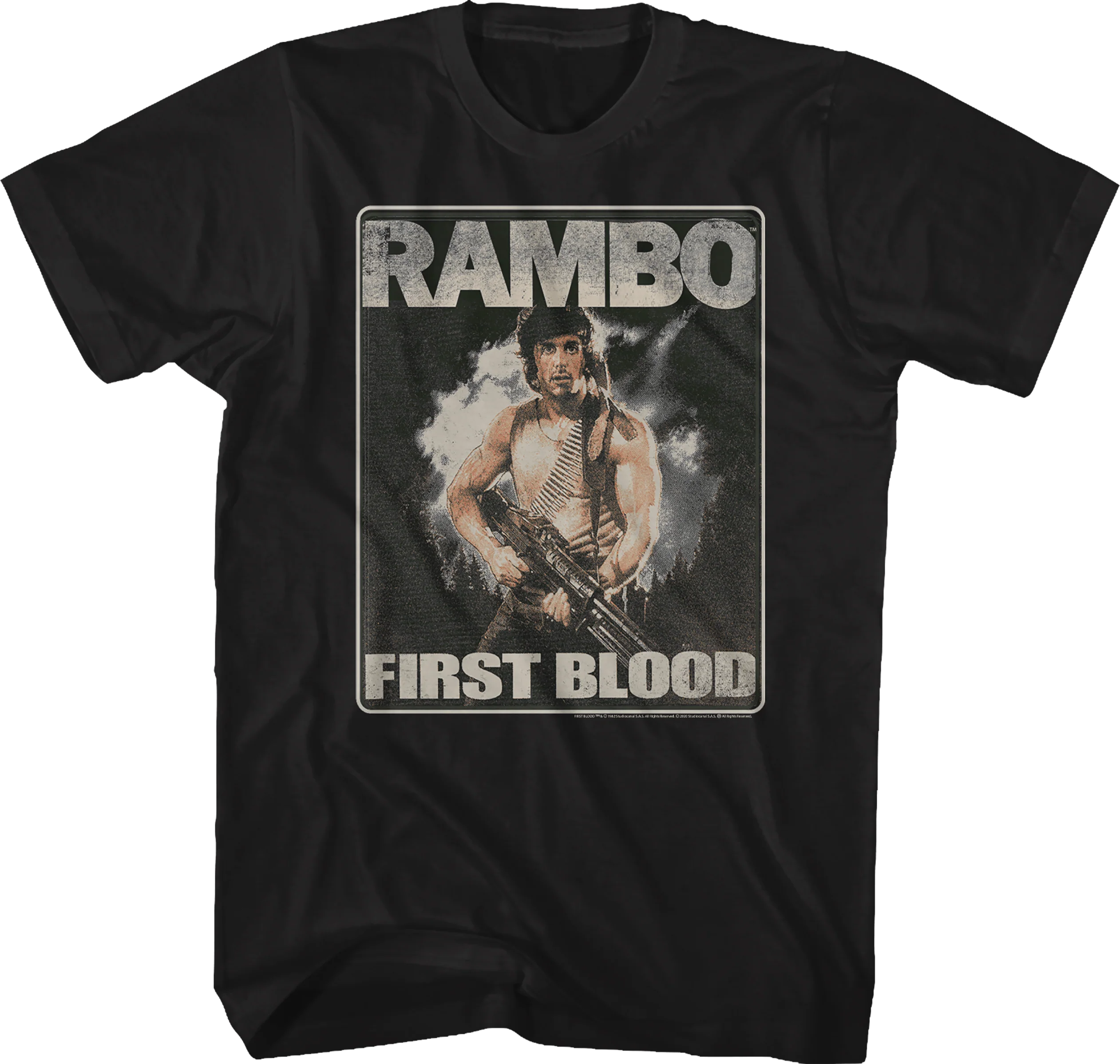 Distressed First Blood Poster Rambo T-Shirt