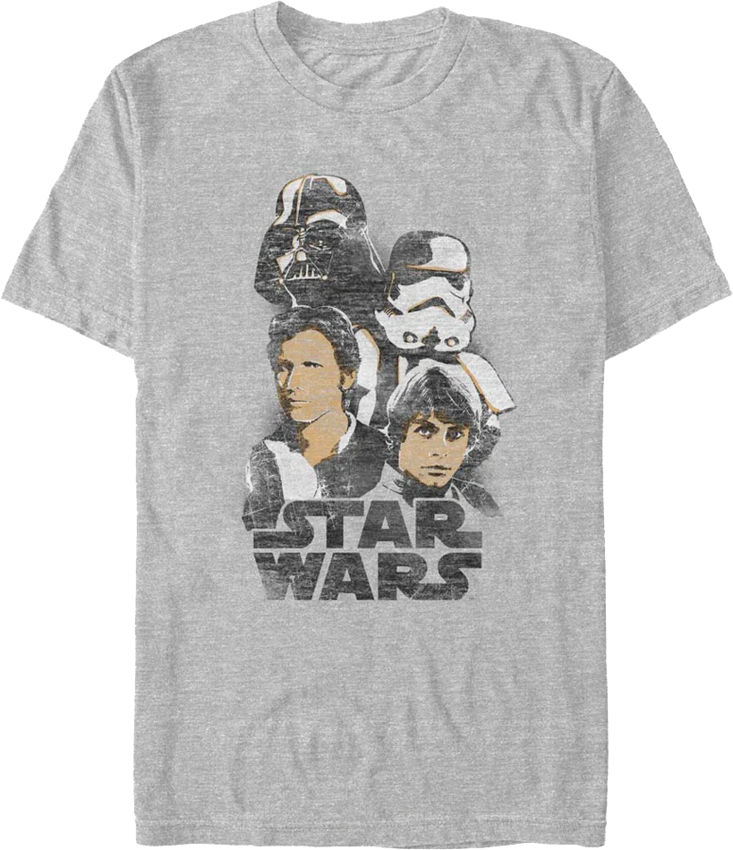 Distressed Heroes And Villains Star Wars T-Shirt