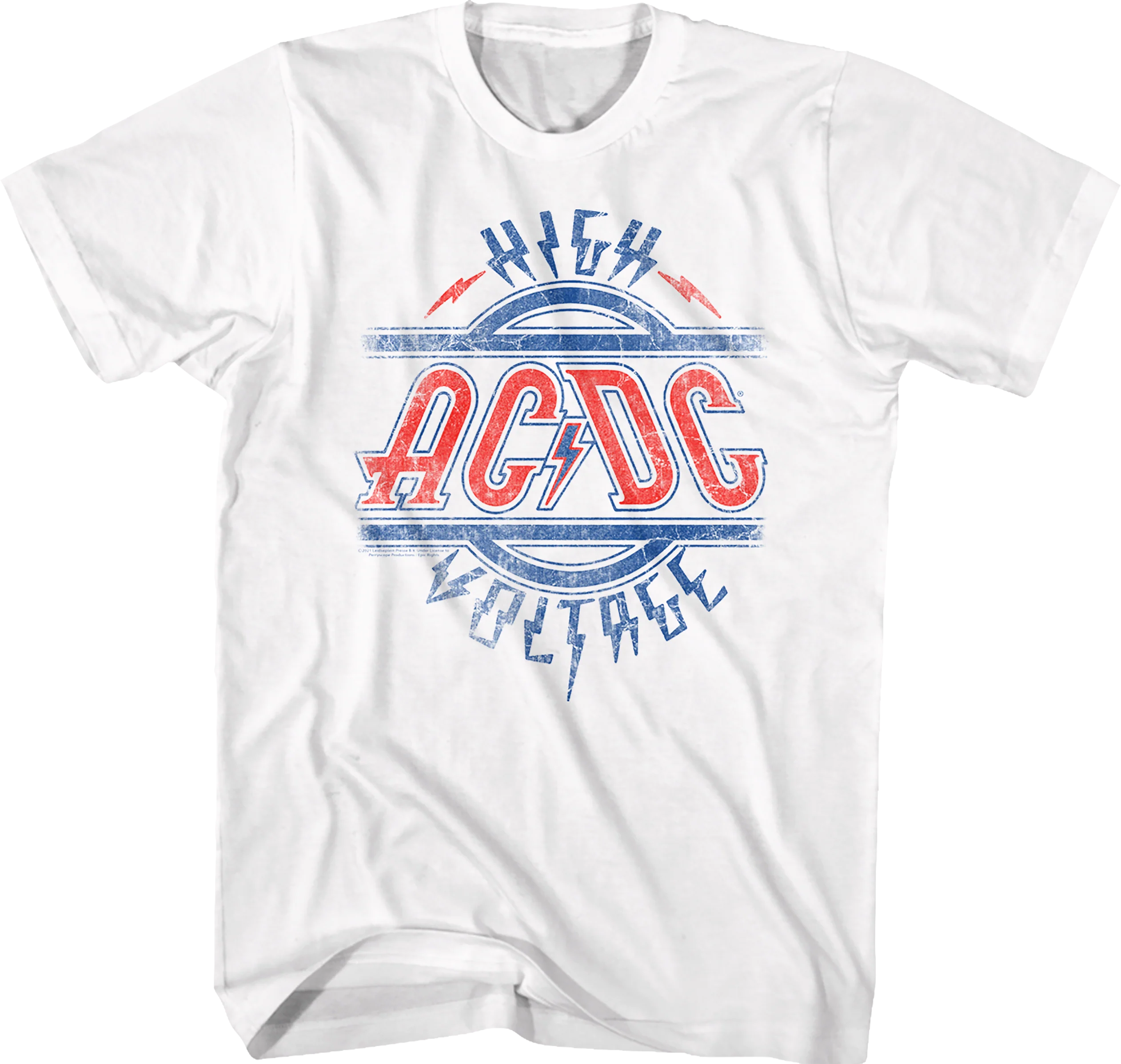 Distressed High Voltage ACDC Shirt