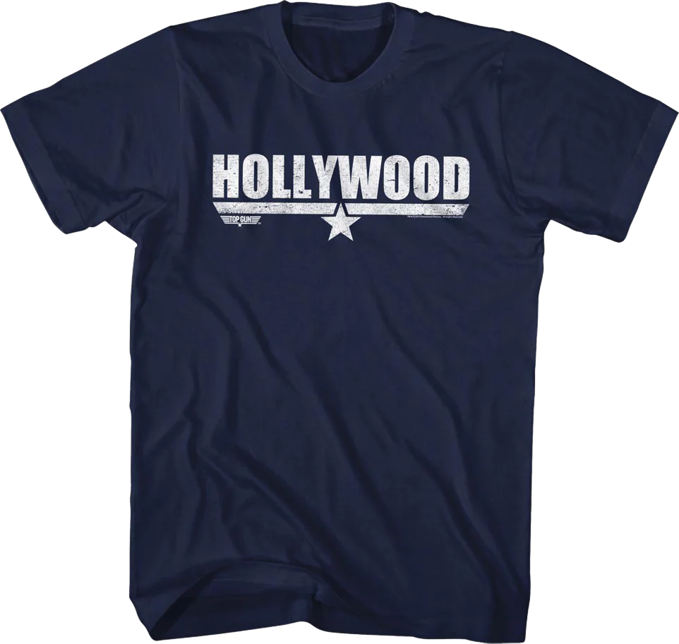 Distressed Hollywood Top Gun T-Shirt