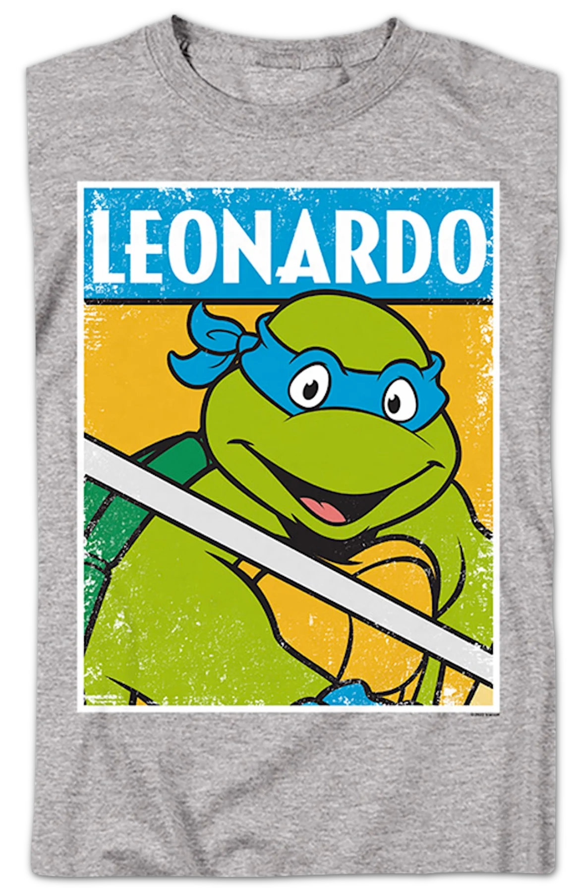 Distressed Leonardo Photo Teenage Mutant Ninja Turtles T-Shirt - Image 2