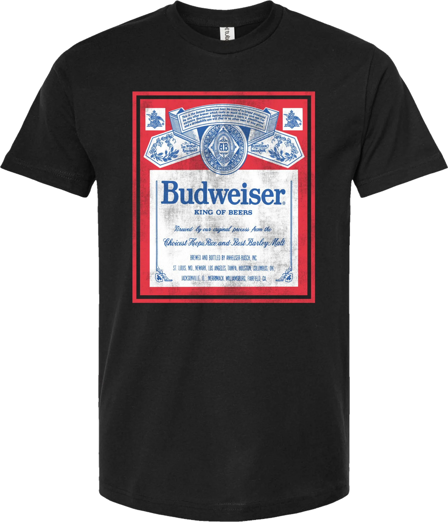Distressed Logo Budweiser T-Shirt