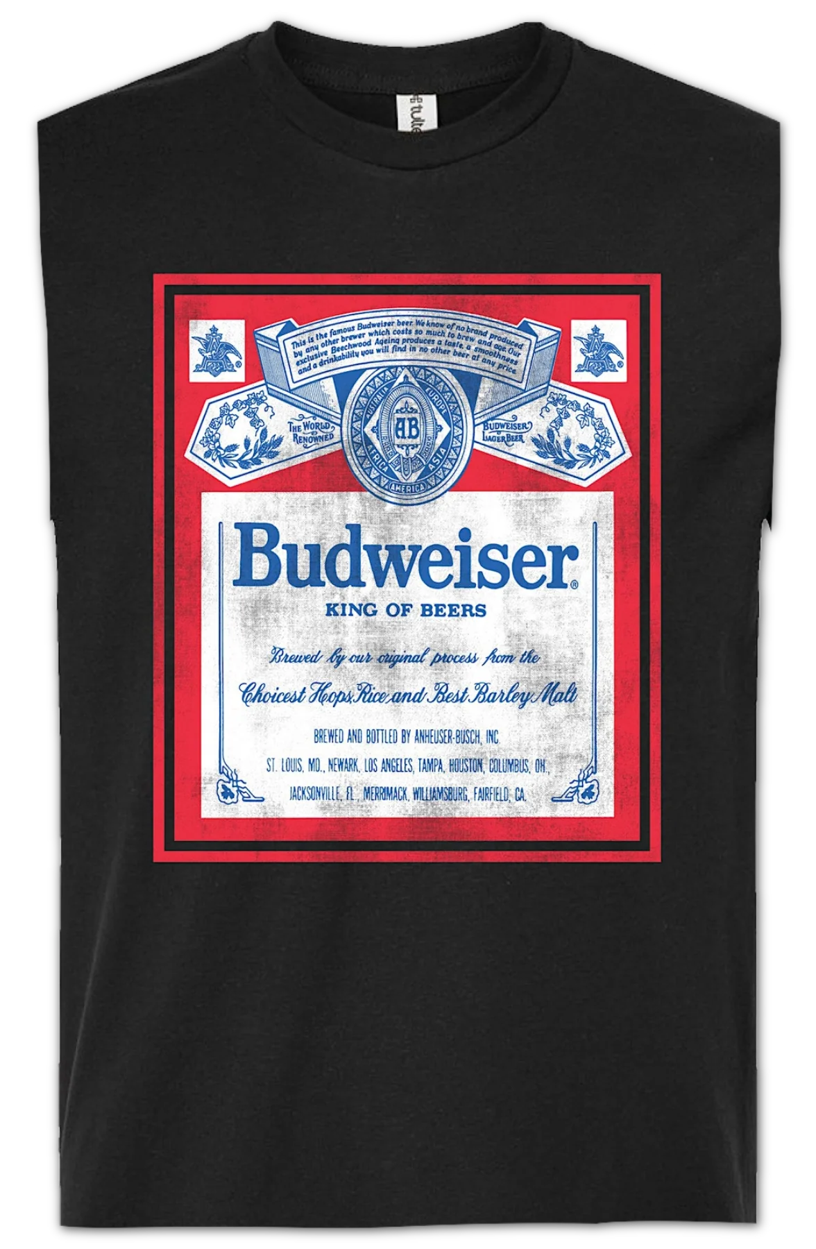 Distressed Logo Budweiser T-Shirt - Image 2
