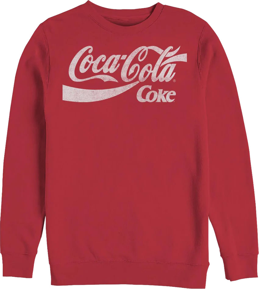 Distressed Logo Coca-Cola Sweatshirt