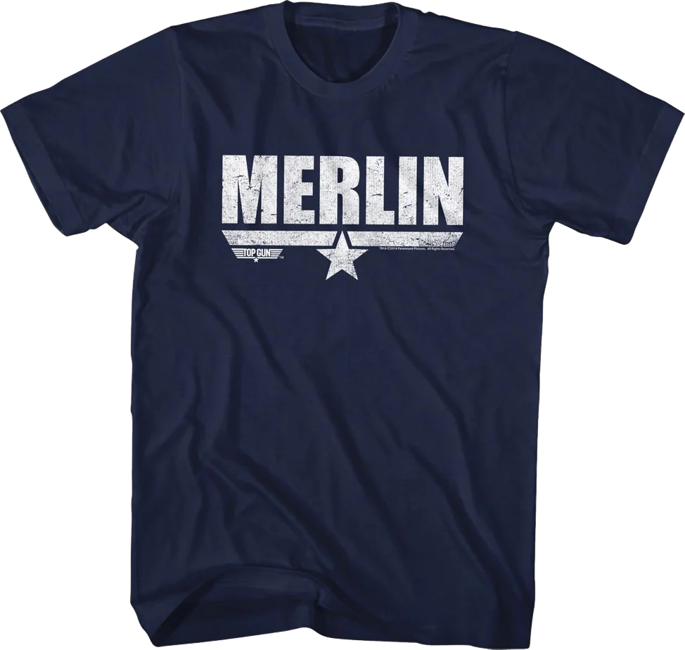 Distressed Merlin Top Gun T-Shirt