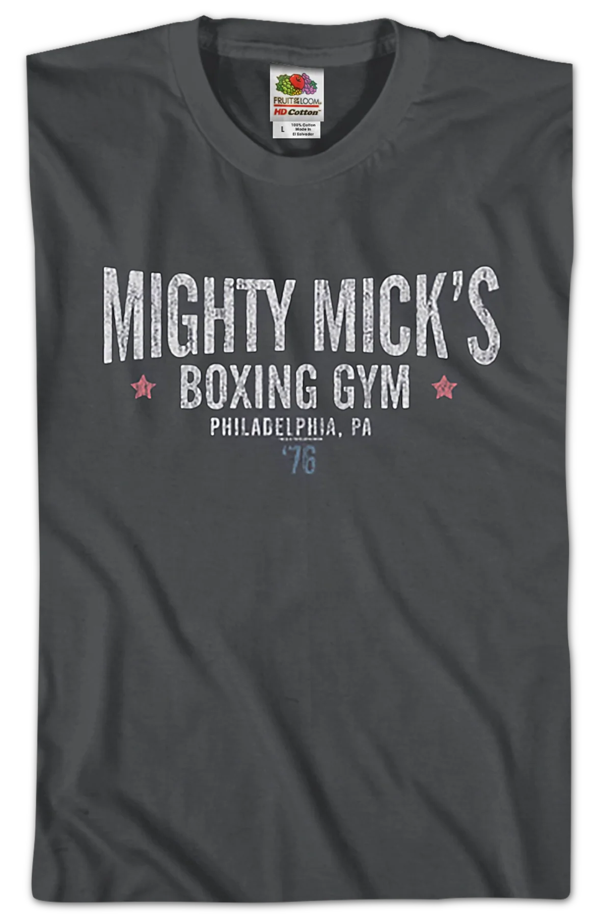 Distressed Mighty Mick's Boxing Gym Rocky T-Shirt - Image 2