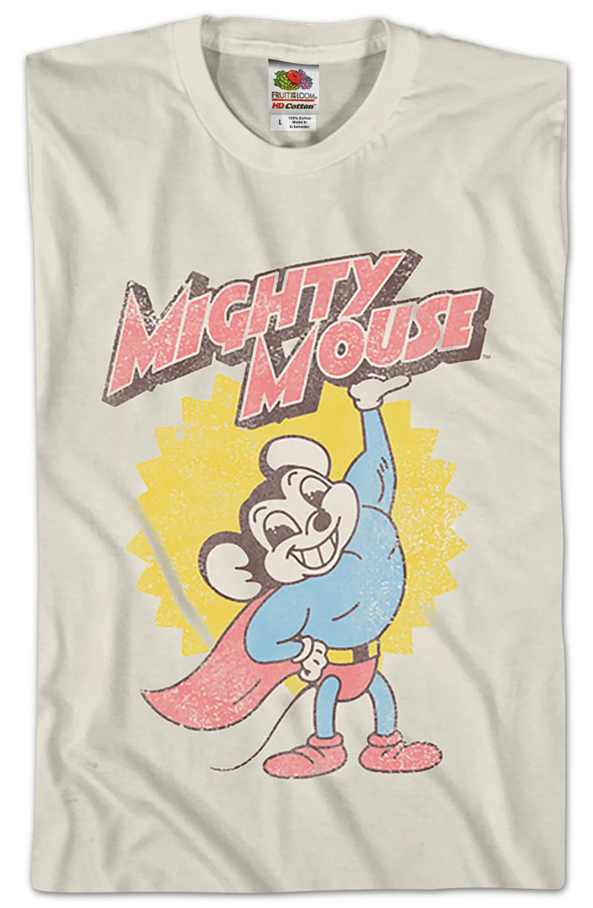 Distressed Mighty Mouse T-Shirt - Image 2