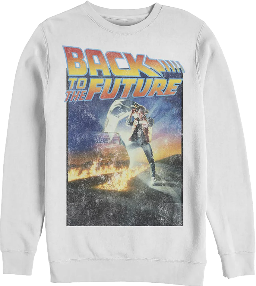Distressed Movie Poster Back To The Future Sweatshirt