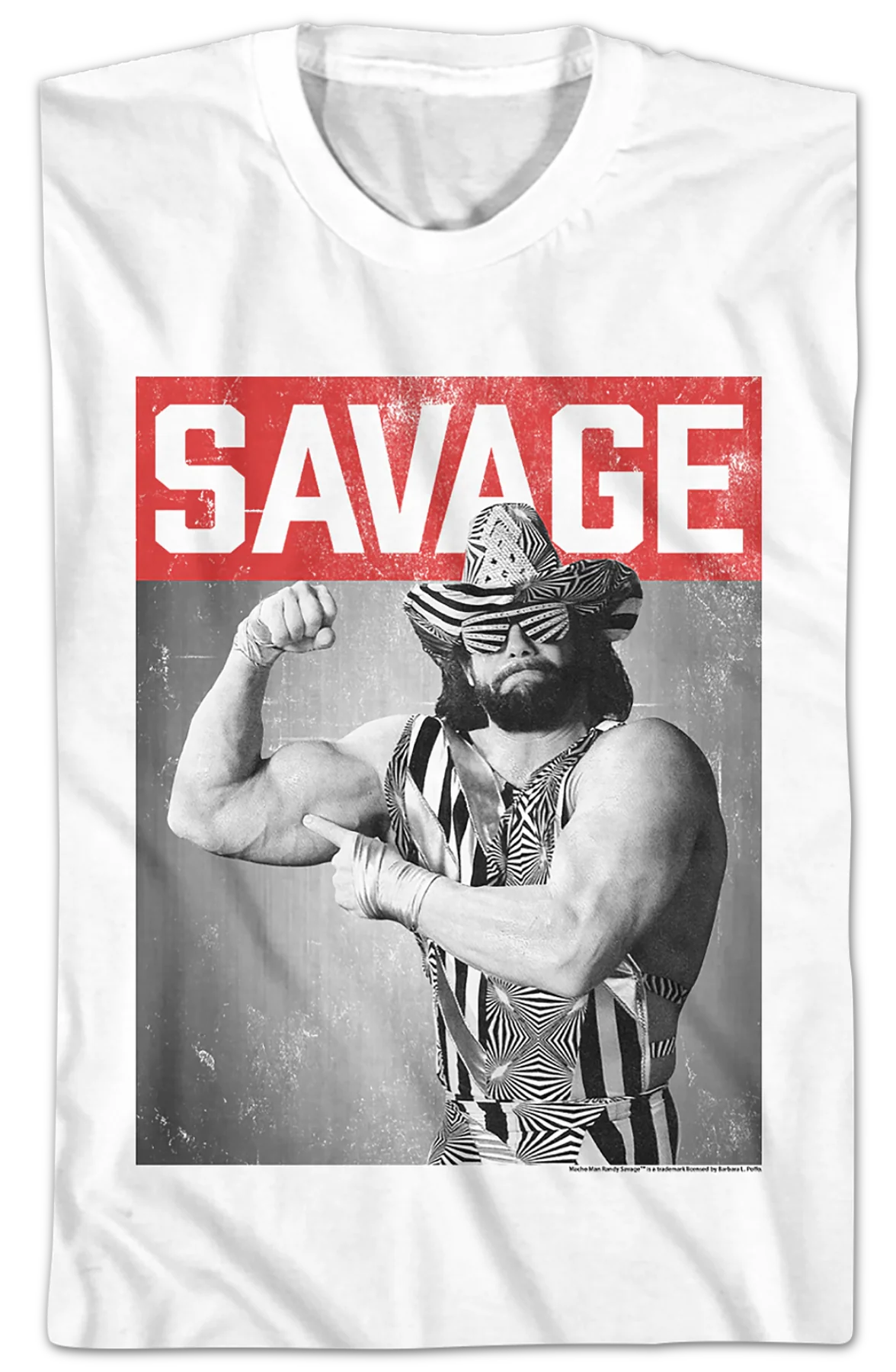 Distressed Photo Macho Man Randy Savage T-Shirt - Image 2