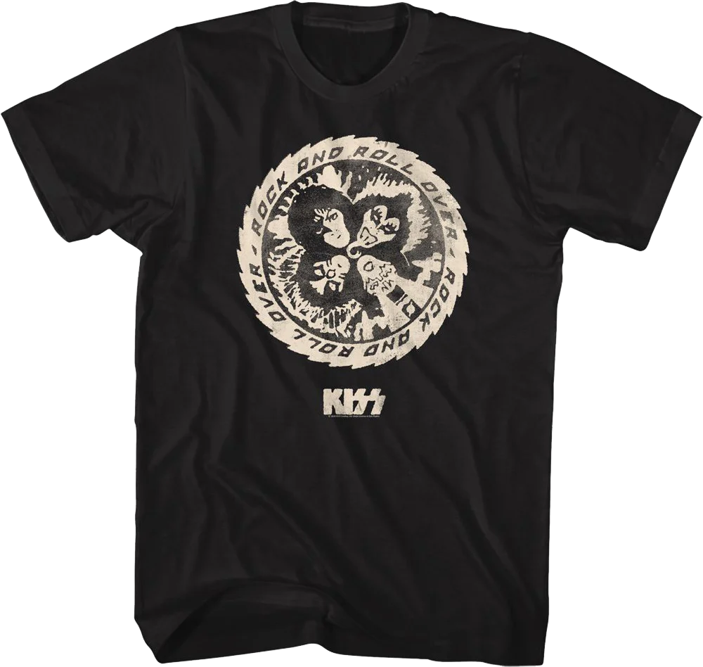 Distressed Rock and Roll Over KISS T-Shirt